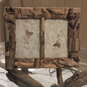Hand crafted double picture Frame 4 x 6 made with driftwood in Ottawa Ontario
