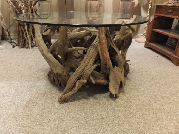 Table hand crafted with driftwood